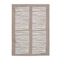 Thumbnail for Abstract Lines in Beige Plush Blanket Throw