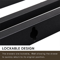 Thumbnail for Queen Size Bed Frame With Storage Headboard And 2 Drawers & LED Lights Bed With Charging Station