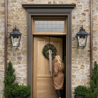 Thumbnail for 2-Pack Outdoor Wall Lanterns in Black