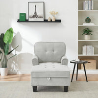 Thumbnail for Upholstered Lounge Chair For Bedroom Living Room With Rivets