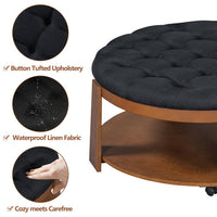 Thumbnail for Round Footstool Coffee Table