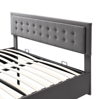 Thumbnail for Upholstered Bed King Size Bed With Slats And Headboard, Without Mattress