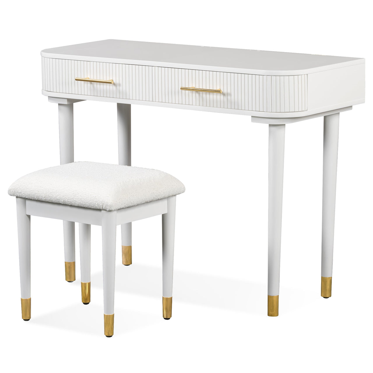40" Modern Vanity Table Set with Mirror Touch Screen Lighted Mirror