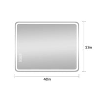 Thumbnail for 40x32 Inch LED Bathroom Mirror Vanity Mirrors with Front Lights Wall