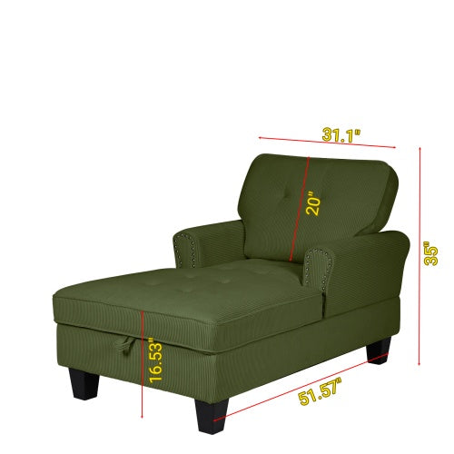 Upholstered Lounge Chair For Bedroom Living Room With Rivets