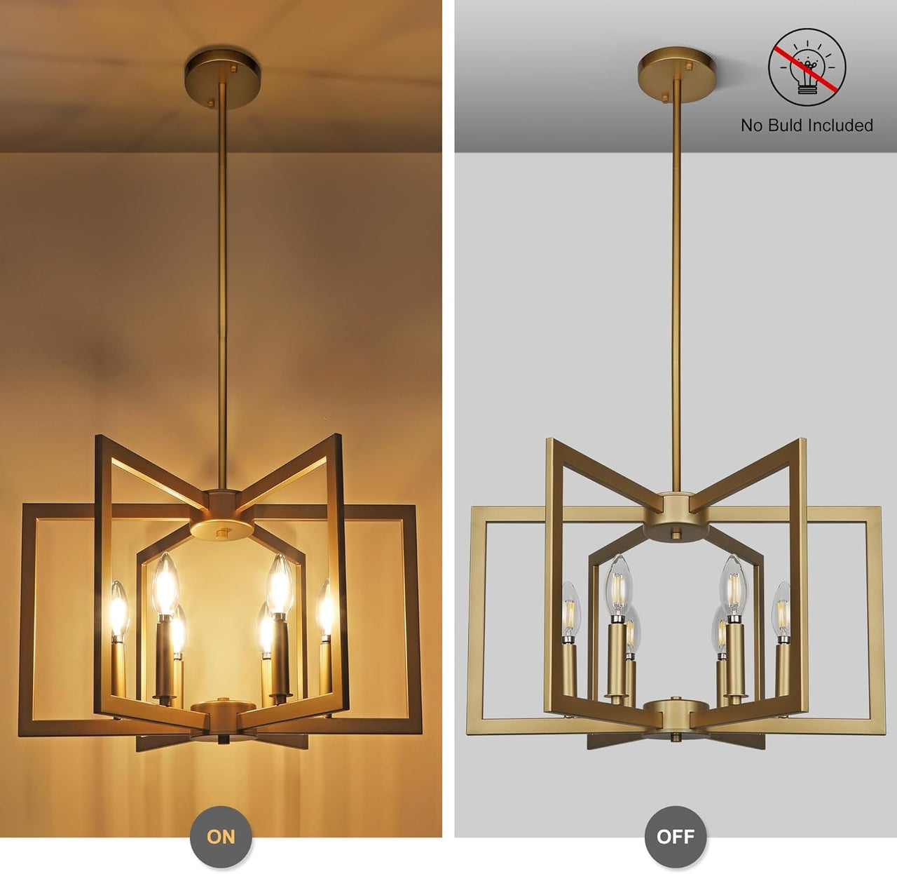 6-Light Gold Pendant Light