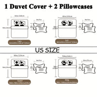 Thumbnail for Elegant Leaf Print 3Piece Duvet Cover Set