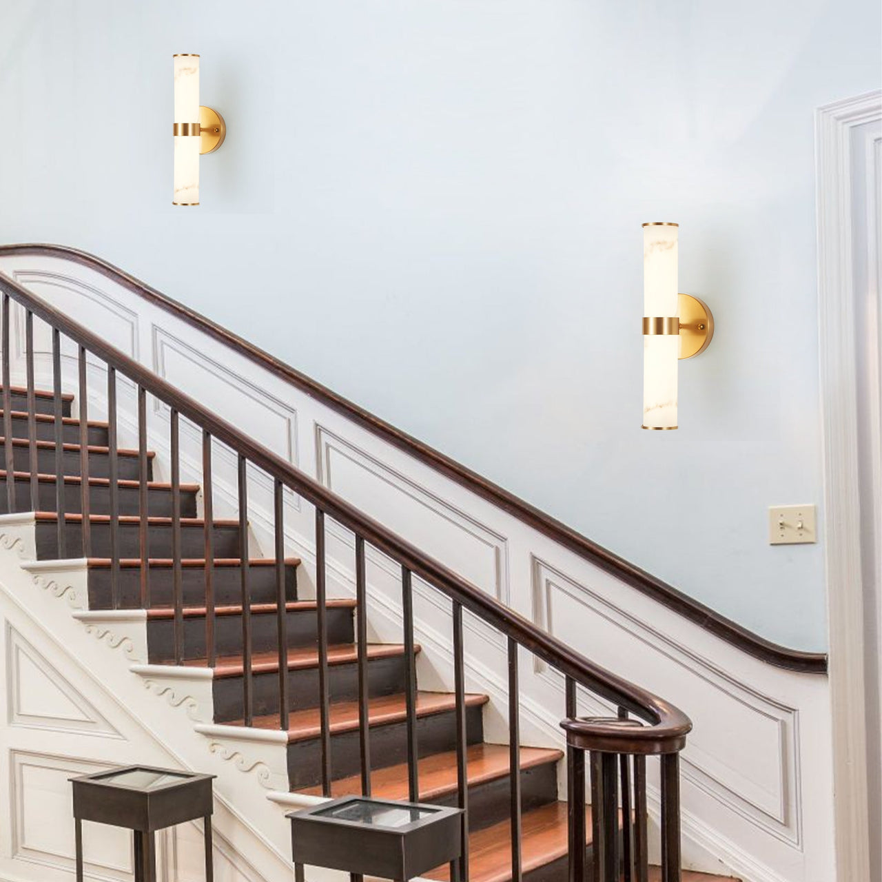 Golden and Elegant Resin Wall Sconce