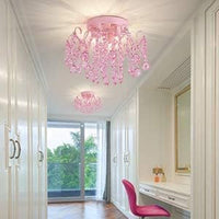 Thumbnail for Small Pink Crystal Chandelier