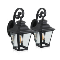 Thumbnail for Black Waterproof Outdoor Wall Lanterns 2-Pack