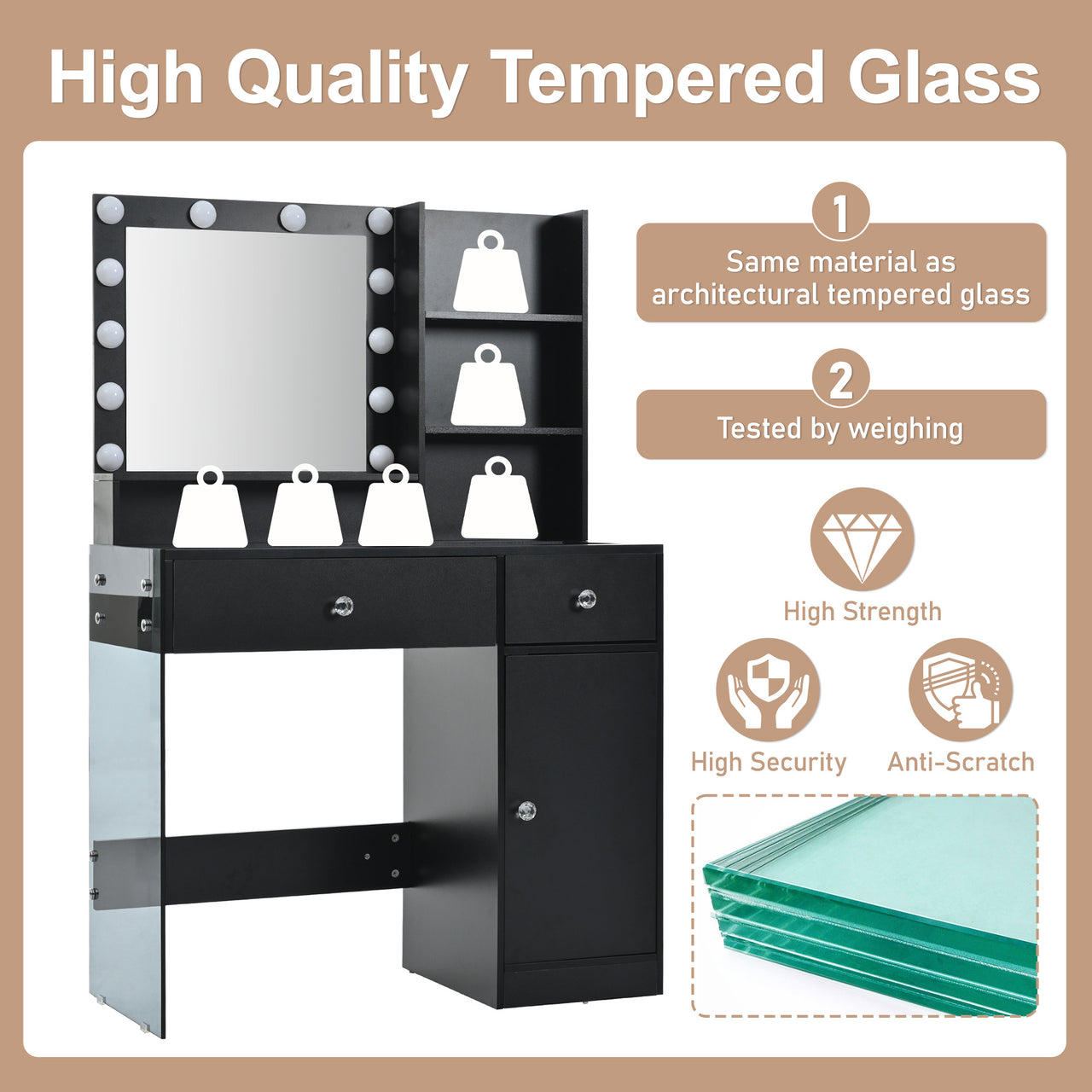 Dressing Table With 2 Drawers And Cabinet