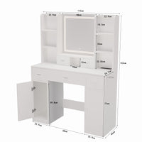Thumbnail for Smart Mirror Dressing Table With Drawers And Storage Cabinet