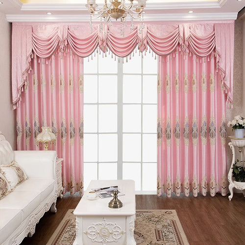 European Luxury Curtain Panels Without Valance