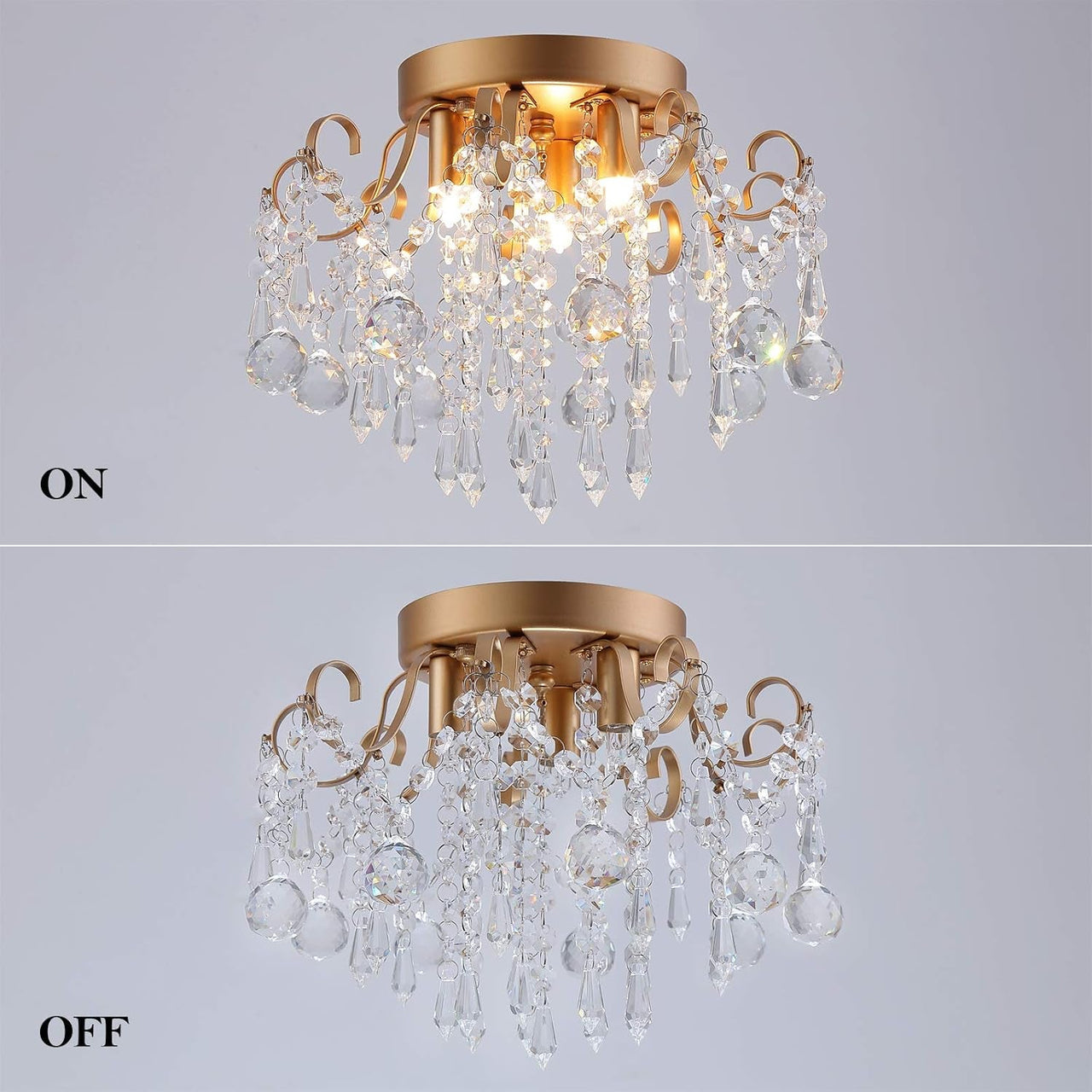 Small Gold Crystal Chandelier