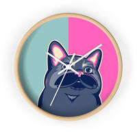 Thumbnail for Cute Cat Color Block Wall clock