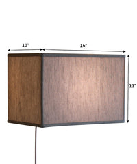 Thumbnail for Floating Shade Plug-In Wall Light Textured Oatmeal