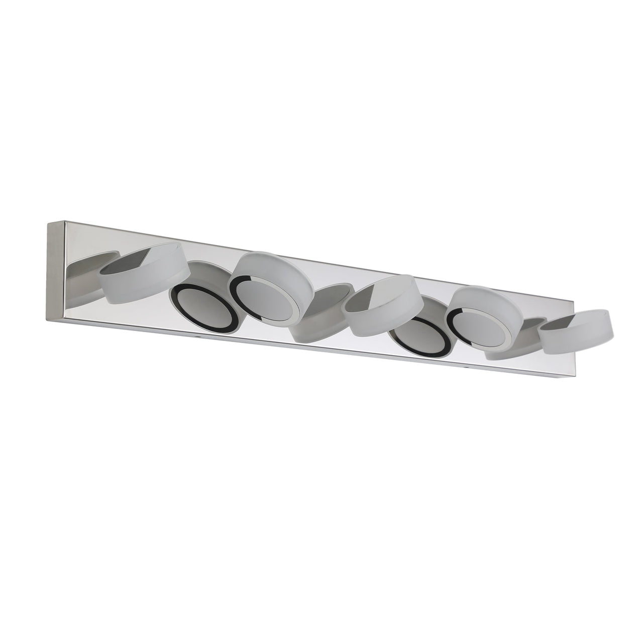 Modern 5-Light LED Vanity Light Fixture in Chrome Finish with Acrylic