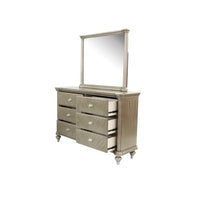 Thumbnail for Luxury Antique Silver Champagne Finish Dresser W Mirror