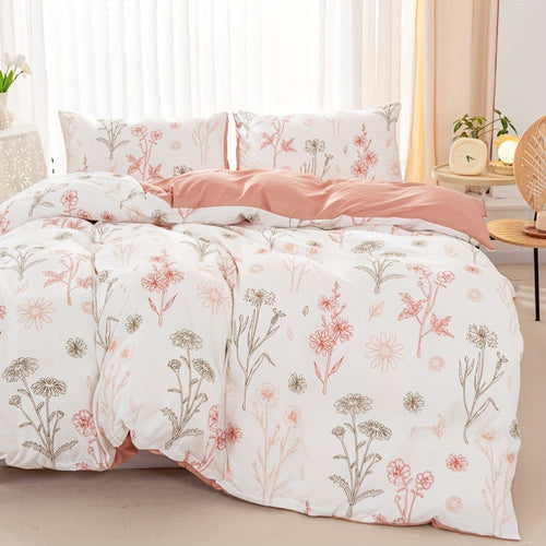 3Piece Floral Duvet Cover Set