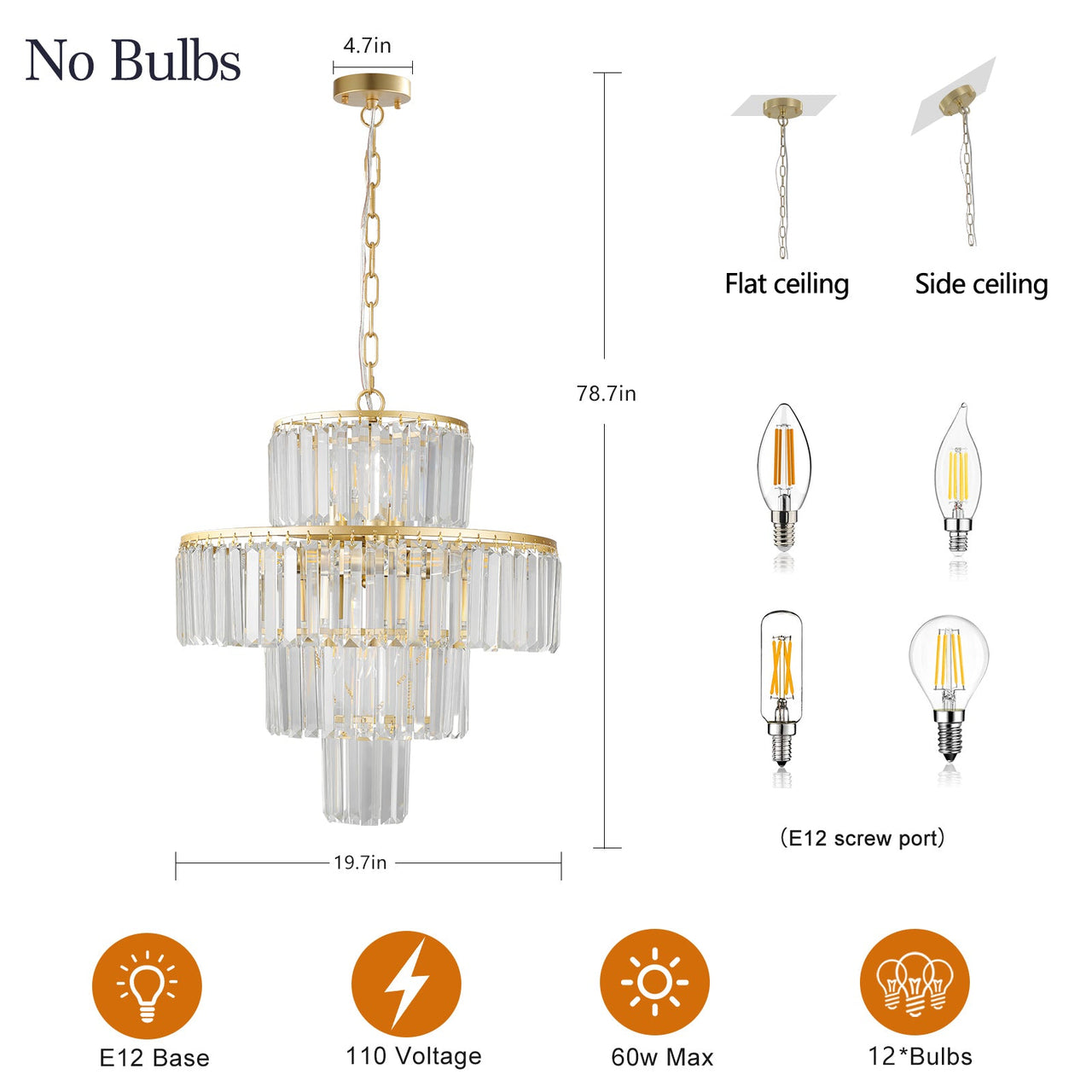 Crystal Chandelier Modern Lights Fixture