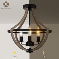 Thumbnail for 4-Light Rustic Flush Mount