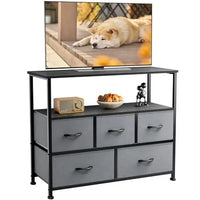 Thumbnail for Closet Fabric Dresser With Metal Frame Tv Stand