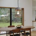 Adjustable Metal and Wood Pendant Light