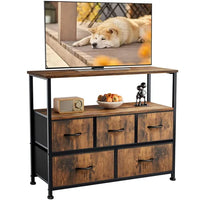 Thumbnail for Closet Fabric Dresser With Metal Frame Tv Stand