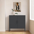Metal Storage Cabinet With Doors And Adjustable Shelves
