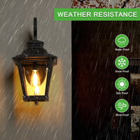 Thumbnail for Black Waterproof Outdoor Wall Lanterns 2-Pack