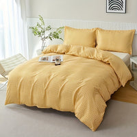 Thumbnail for Plaid Quilt Cover 3Piece Bedding Set
