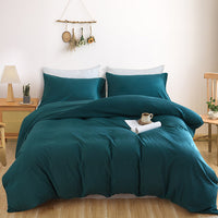 Thumbnail for 3Piece Solid Color Soft Duvet Cover Set