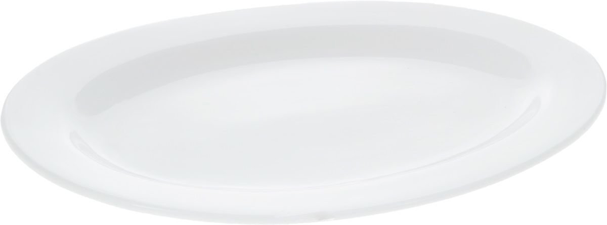 Rolled Rim White Oval Plate / Platter