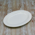 Rolled Rim White Oval Plate / Platter