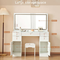 Thumbnail for Dressing Table Set With LED Mirror And 3 Lighting Modes