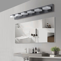 Thumbnail for Modern 6-Light Black LED Vanity Mirror Light Fixture