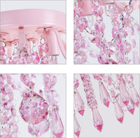 Thumbnail for Small Pink Crystal Chandelier