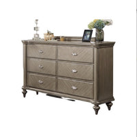 Thumbnail for Luxury Antique Silver Champagne Finish Dresser W Mirror