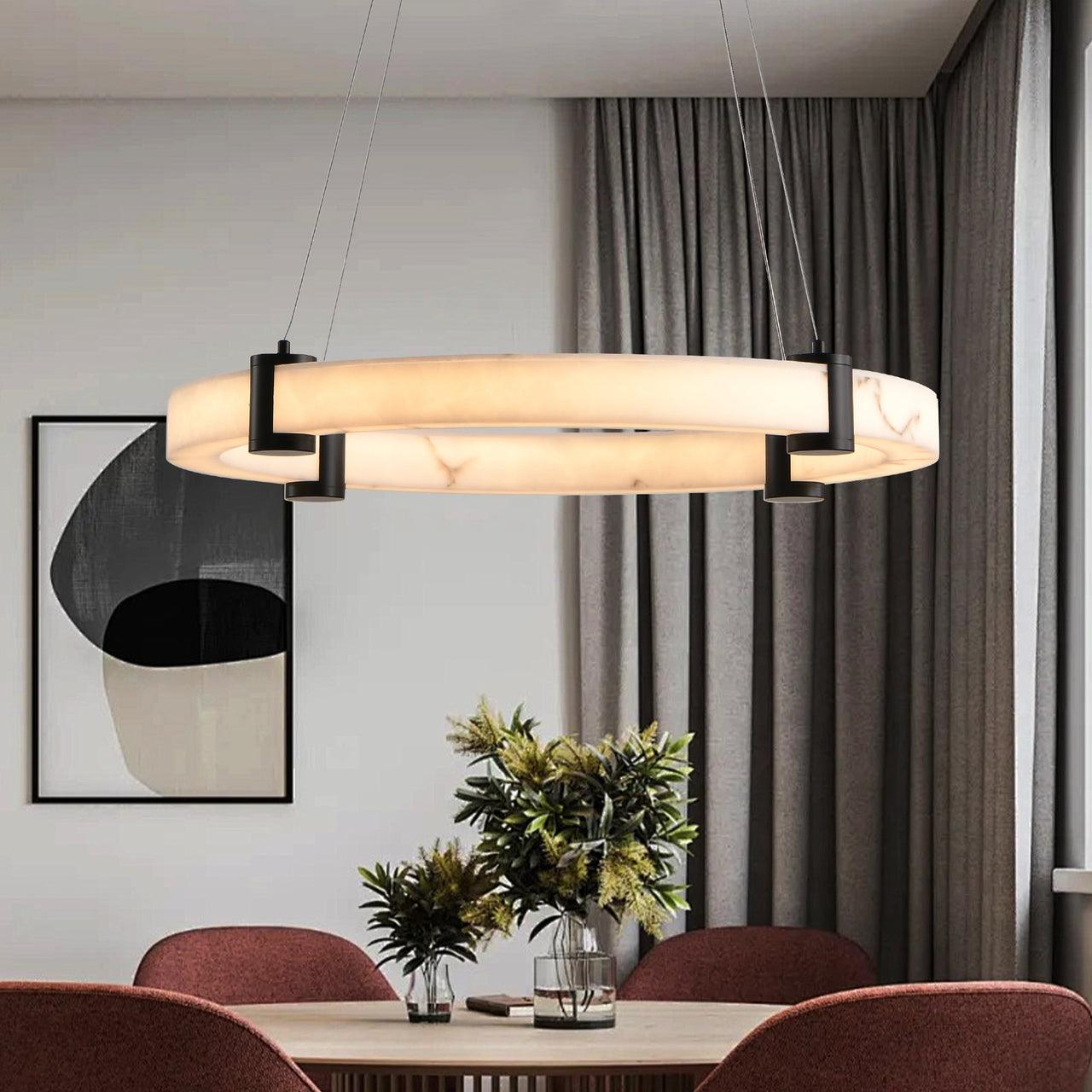 Modern LED Light Round Hanging Chandelier