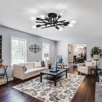 Thumbnail for 8-Lights Semi Flush Mount Ceiling Light Fixture