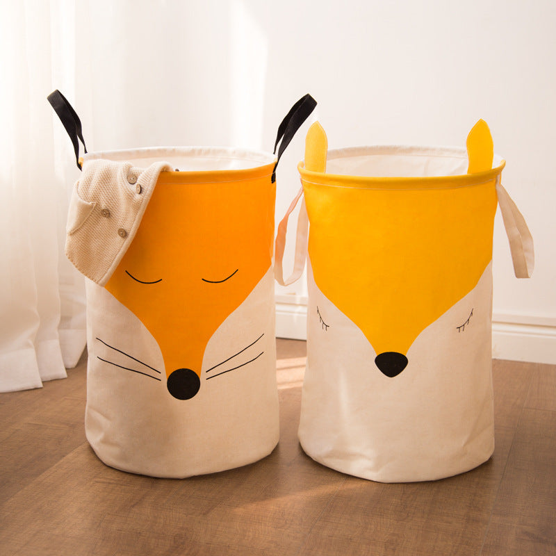 Simple Cartoon Toy Cloth Storage Basket