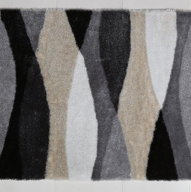 Grey Print Aria Soft Pile Shag