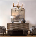 Mid-Century Sixteen-Light Farmhouse Chandelier