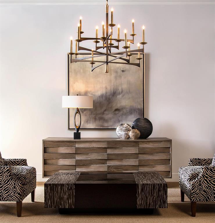 Mid-Century Sixteen-Light Farmhouse Chandelier