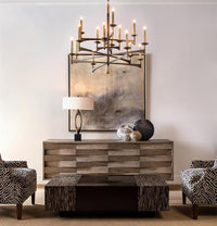 Thumbnail for Mid-Century Sixteen-Light Farmhouse Chandelier