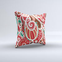Thumbnail for Abstract Red Green Vector Pattern Ink-Fuzed Decorative Throw Pillow