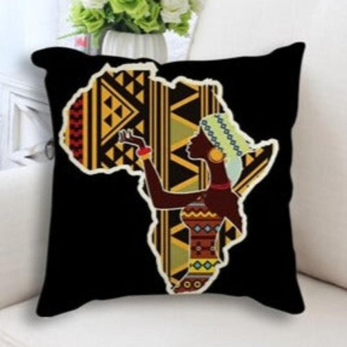 African Map Art Cushion Case