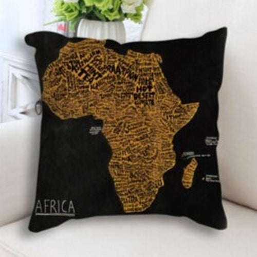 African Map Art Cushion Case