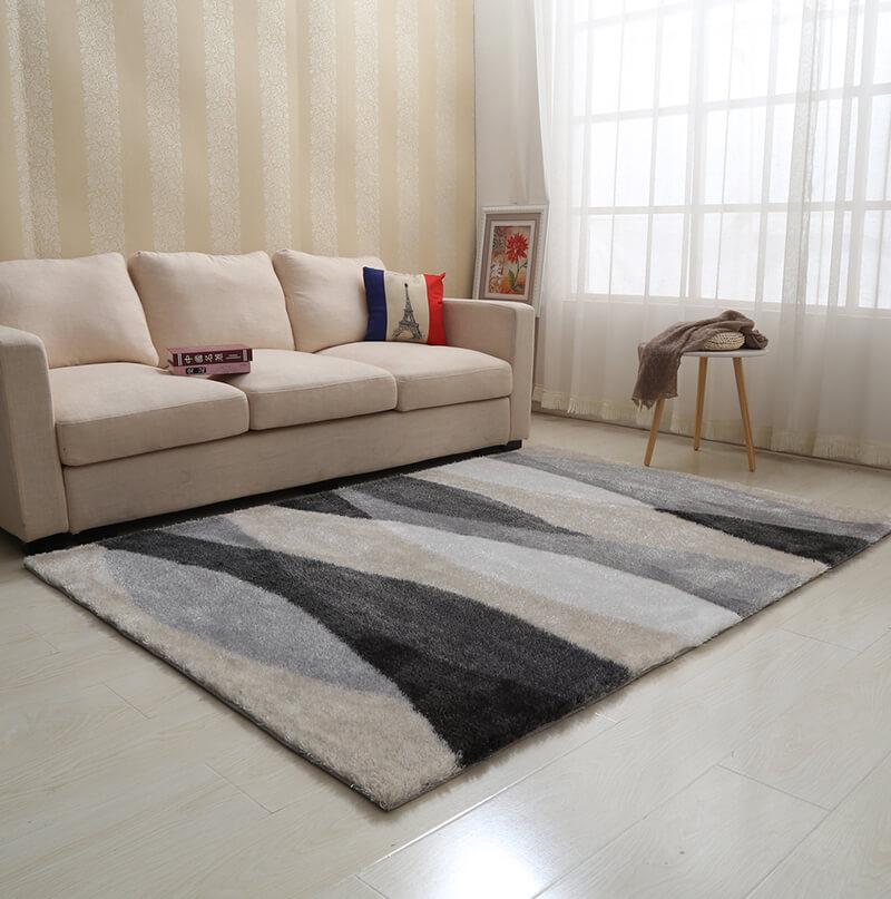 Grey Print Aria Soft Pile Shag