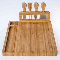 Thumbnail for Bamboo Cheese Board and Knife Set